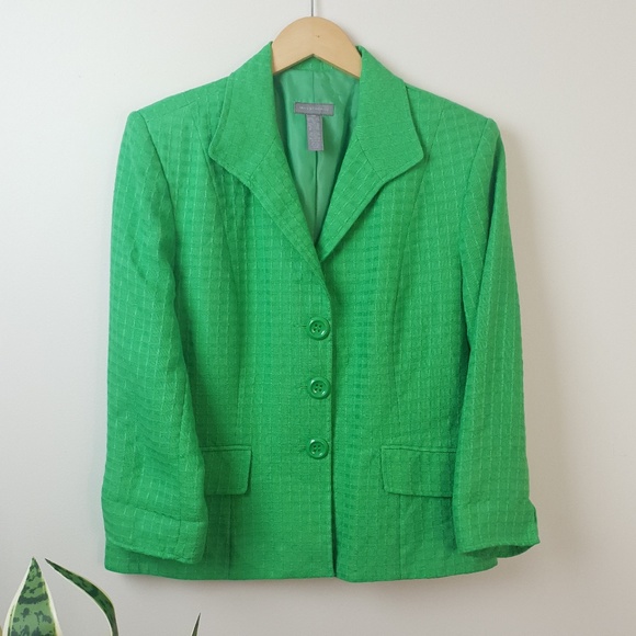 90s Vintage Jackets & Blazers - 90s Irish Green Blazer Size 14 Large
